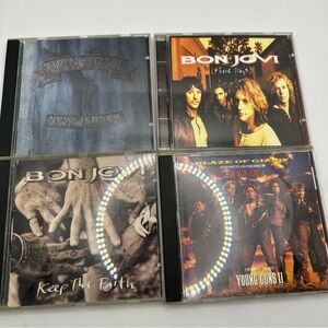 4 Bon Jovi CD Lot - New Jersey, These Days, Keep The Faith, Blaze Of Glory